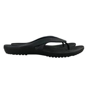 Crocs Women's Size 8 Kadee II Black Open Toe Slip On Rubber Flip Flops Sandals